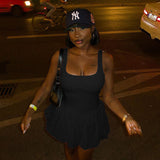 Sexy Flower T ´¿-Colored Sling Dress 2025 Summer New Bodydress Skirt DJPT