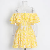 New Australian Trendy Design Elegant Short Dress Word Collar Lanky Thin Dress Woman