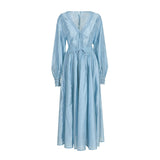 V-Neck Lantern Sleeve Drawstring Design Shirt With Same-Line Half-Skirt Elegant Women's Set 2025 Summer New