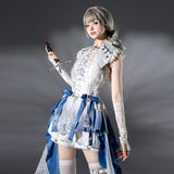 Teased Original Blue Keel Lolita Female Lolita Shawl Sling Skirt Shorts Everyday Sweet Suit 7209