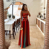 Spring And Summer Women's Dress Sexy Hottie Printed Clammed Chest-Wender Backed Women's Dress HZ0628