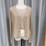 Lace Vest Two Sets Of 2024 New Gentle Heavy Industry Knitwear