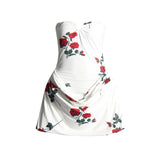Famous Style Thoracic Dress Women's Dress 2025 Spring New Sexy Body-In-Print Fold Design Dress