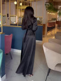 Temperament V-Neck 2024 Spring New Age Reduction Long-Sleeved Dress With Long-Sleeved