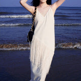 Pictures Of Super Fairy Beach Dress Women's Summer Sanya Seaside Holiday Dress Senior Sense Of Slings Long Skirt Travel To Wear