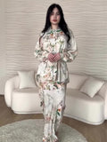 2025 New Goddess Fan Fashion Temperament Famous Silk Comfortable Set