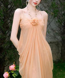 New Songchen Robe Sense Ocean Wind Color Mesh Sling Skirt