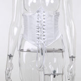 Strapped Waist Horn Sleeve Dress Set Women's Summer Sexy Commuting Skirt DJPT