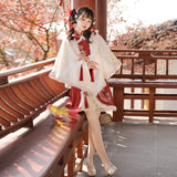 Design Songlong Chun Hanfu Women's Chinese Style Improvement Han Element Coat Dress Set 8993