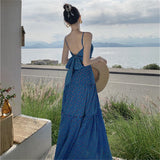 Sling Skirt Girl Shredded Shoulder Dress Sanya Seaside Beach Dress