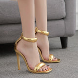 New One-Word With Ultra-High Heel Women's Simple Sandals High Quality Shoes