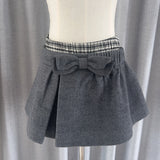 Fashion Bow Flower Crotch Short Skirt College Style Skirts 2024 New Model