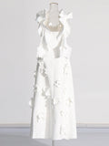 Elegant Famous Style Dress 2025 Spring Model High-End Splicing Three-Dimensional Flower Hanging Dress Women's Dress