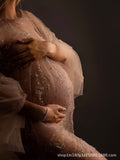 Independent Design Pregnant Woman Sexy Lace Pregnant Woman Photo Studio Photo Clothes Champagne Maternity