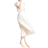 Hanging Neck Dress Set Spring And Summer Women's Clothing 2024 French Seaside Resort Beach Dress Chiffon Dress