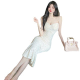 Dress Dress Summer Women's Sexy Temperament Long Shoulder Fishtail Repair Corset Dress
