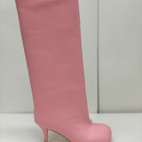 Leg Long Pointed High Cylinder Elastic Boots Super High And Knight Boots Size But Knee Thin Long Boots Woman High Quality Shoes