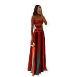 Spring And Summer Women's Dress Sexy Hottie Printed Clammed Chest-Wender Backed Women's Dress HZ0628