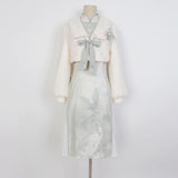 Design Lanting Sequence Chinese Wind Han Elements Daily Coat Dress Set Autumn And Winter 6708