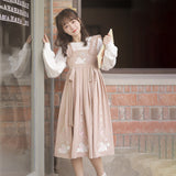 Design Little Sheep Lolita Sling Skirt Lolita Dress Temperament Sweet Three-Piece Set 6444