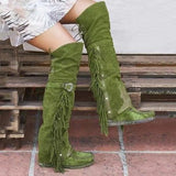 New Over-Knee Rivet Flat Bottom High-Top Boots Women Winter 43-Yard Boots High Quality Shoes