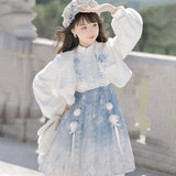 Snowy Dragon Language Chinese Style Improve The Chinese Element Of Women's Coat Dress Set 8858