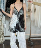 New Oceanic Impact Color Print Sling Vest Female Design Small Bohemian Blouse