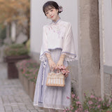 Design Widgush Chinese Style To Improve The Daily Hanfu Women's Elemental Dress Half Dress Spring And Autumn 8521
