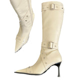 Cowboy Boots 2025 Autumn New Hottie Sharp Willow High-Hee Chime Fashion Boots Girl High Quality Shoes