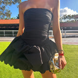 Spring 2025 New Famous Style Temperament Folding Multi-Layer Unkempt Skirt Tector DJPT