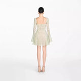 2025 Fang Tangsu Strap Horn Sleeve A-Sided Lace Embroidery Skirt