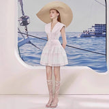 2025 V. Sleeveless Small Holiday Dress