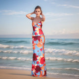 Sling Sexy Bareback Print Dress Woman New Holiday Style Hottie Dress DJPT