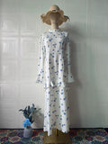 2025 Gentle Wind Small Fresh Flowers And Leaves Side Long Repair Dress