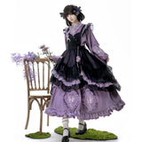 Teased Original Butterfly Orchid Loretta Girl Lolita Apron Dress Everyday Sweet Suit 9392