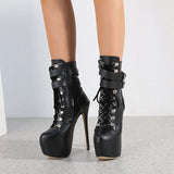 Punk Fan Boots Water Table Super High And Fine And Boots Women Boots Women Boots High Quality Shoes