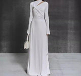 Body-Body-In-Body Bag Dress 2025 Summer New Folded Glazed Emptiness Irregular High-Sensing Body Dress