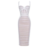 New Thai Trendy Sexy Tulle Design Sling Wrapped Thoracic Fish Bone To Close Thin Bag Of Hip Dress Dress Dress