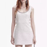 Summer Diamond Nail Beads U Collar Bow Slings Coarse Flowers Vest Dress Dress