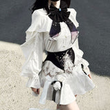 Teased Original Ring Door Lolita Girl Lolita Waist Cover Dress Dress Short Skirt Sweet Suit 7173