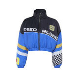 Autumn And Winter 2025 New Street Casual Coloring Printing Cotton Loose Jacket Jacket Woman DJPT