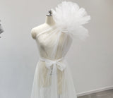 Take A Picture With A Net Yarn Dress Pregnant Women's Shoulderless Sleeve-Free Dress Halloween Styling Maternity