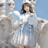 Snowy Dragon Language Chinese Style Improve The Chinese Element Of Women's Coat Dress Set 8858