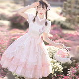 Design Flower With Poem Op Lolita Everyday Cute Lorita Sweet Dress 6734