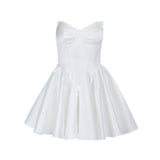 French Waist Dress Skirt Sexy Temperament A Shoulder-To-Shoulder Corset Dress Dress DJPT