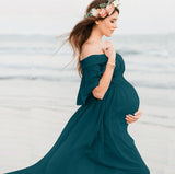 Chiffon Sexy Loose Tailed Shoulder Pregnant Skirt Maternity