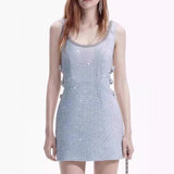 Summer Diamond Nail Beads U Collar Bow Slings Coarse Flowers Vest Dress Dress