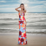 Sling Sexy Bareback Print Dress Woman New Holiday Style Hottie Dress DJPT