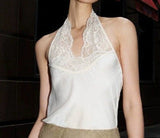 Sanguan's Same 2024 Retro Fashion Lace Vest Half-Dress Three-Piece Set