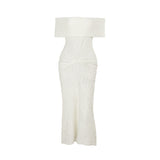 Autumn 2025 New Small Scented Elegance Elegance Knitted Shoulder Shrinking Dress DJPT